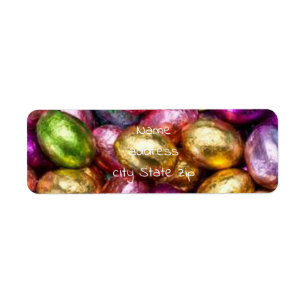 chocolat aux feuilles colorées OEufs de Pâques