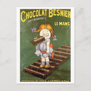 Chocolat Besnier Vintage Ad Postcard