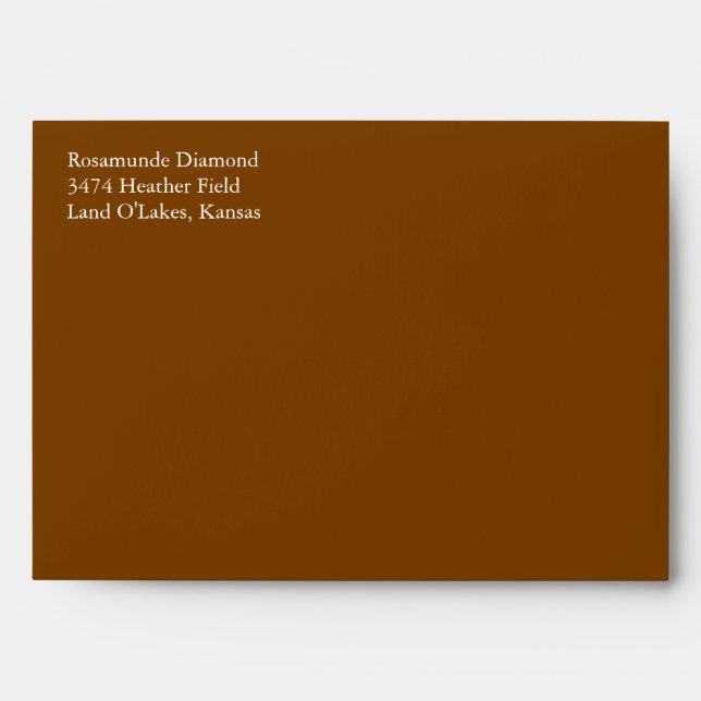 Chocolat Brown A7 5x7 Enveloppes préadressées (Devant)