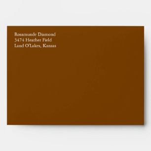 Chocolat Brown A7 Enveloppes préadressées 5x7