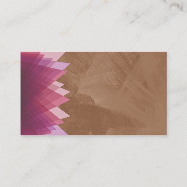 Chocolat Brown Paintbrush Stroke Carte de visite (Devant)