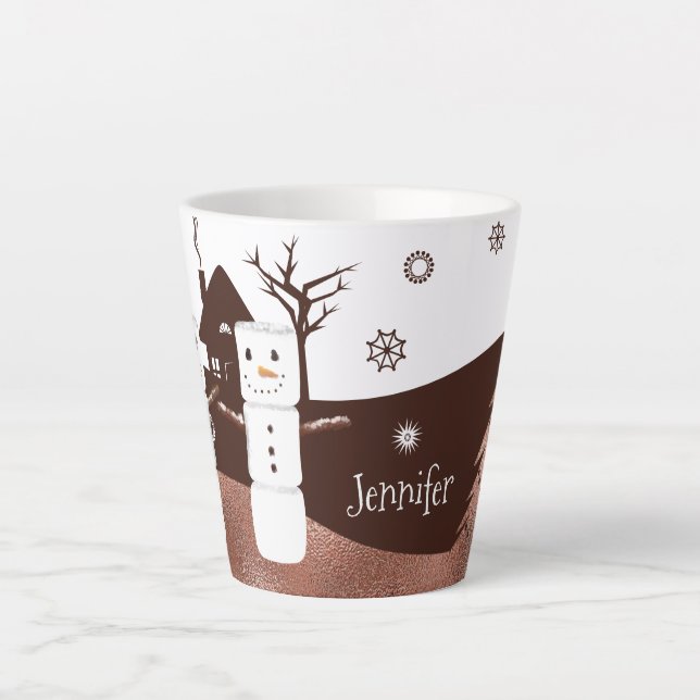 Chocolat Brown personnalisé Mugs de Noël (Devant)