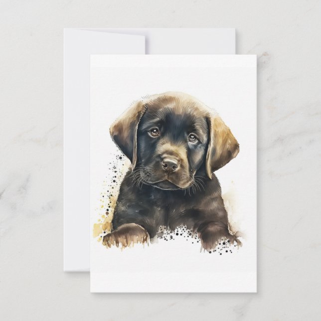Chocolat Carte de remerciements vide Labrador (Devant)