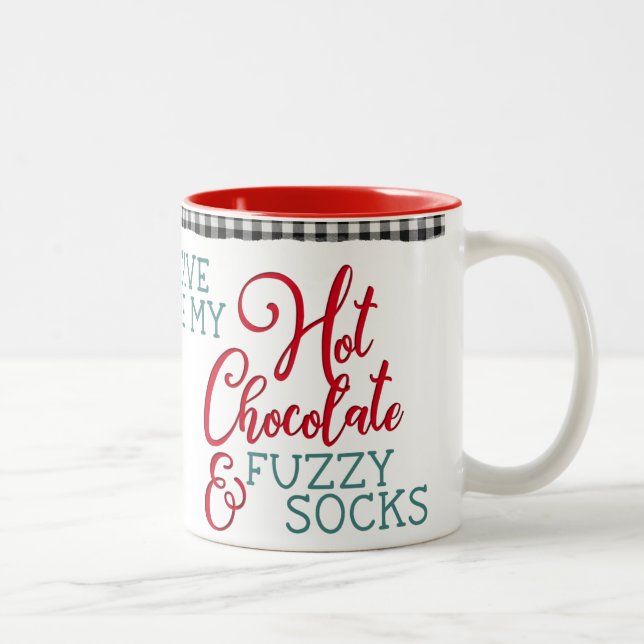 Chocolat Chaud Et Chaussettes Fuzzy Mug (Droit)