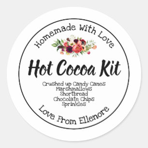 Chocolat chaud Kit de cacao Étiquette de pot