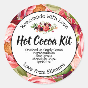 Chocolat chaud Kit de cacao Étiquette de pot