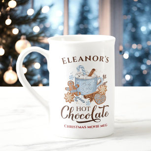 Chocolat chaud Nom d'os bleu Chine Mug de Noël