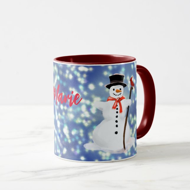 Chocolat chaud Snowman Mug (Devant droit)