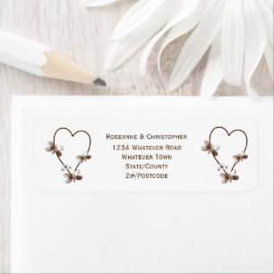 Chocolat Coeur Et Papillons Design Mariage