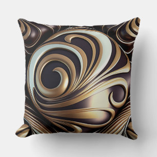 Chocolat Coussin décoratif en or d'argent