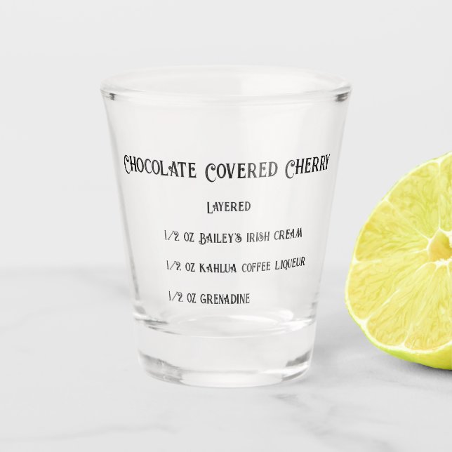 Chocolat couvert cerise nouveauté verre abattu (Devant)