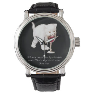 Chocolat de chat et montre de citation d'amateurs