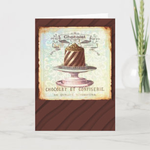 Chocolat et Confiserie Vintage Label Card