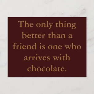 Chocolat Friendship Carte postale Motivation