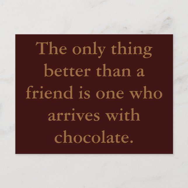 Chocolat Friendship Carte postale Motivation (Devant)
