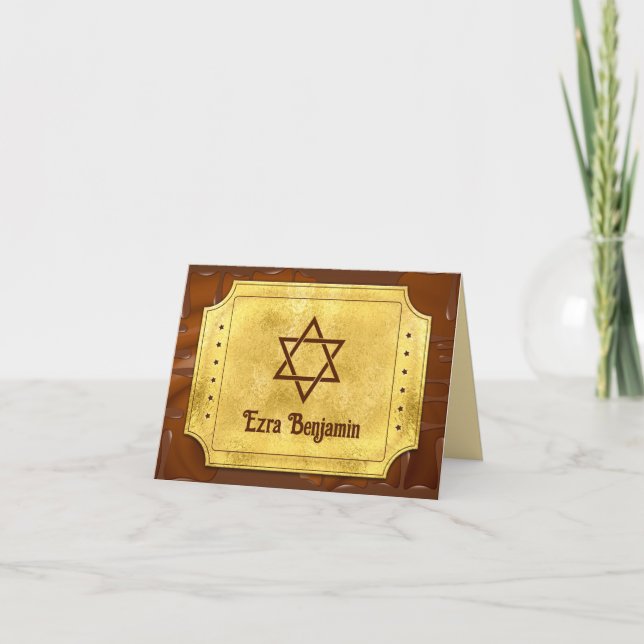 Chocolat Golden Ticket Bar Bat mitzvah Merci (Devant)