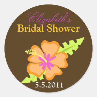Chocolat Hibiscus Personnalisable Stickers Faveur