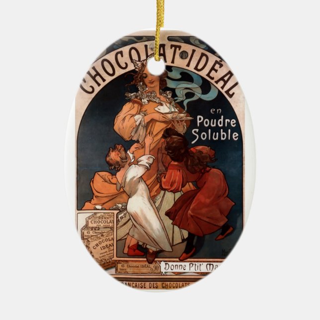 Chocolat Ideal Ceramic Ornament (Front)