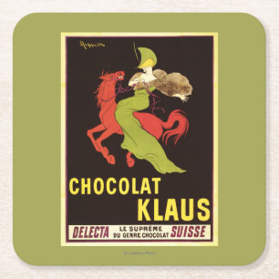 Chocolat Klaus Advertisement Poster Square Paper Coaster