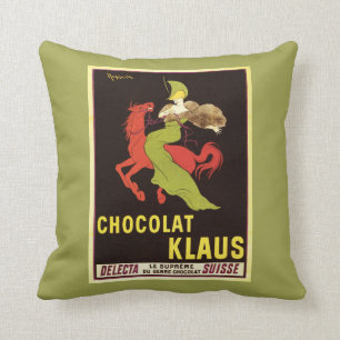 Chocolat Klaus Advertisement Poster Throw Pillow
