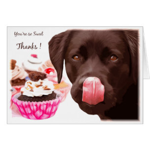 Chocolat Lab Carte de remerciements - Merci de chi