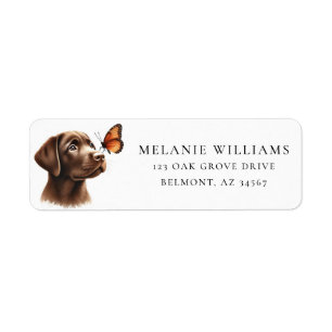 Chocolat Lab Monarch Papillon Adresse de retour