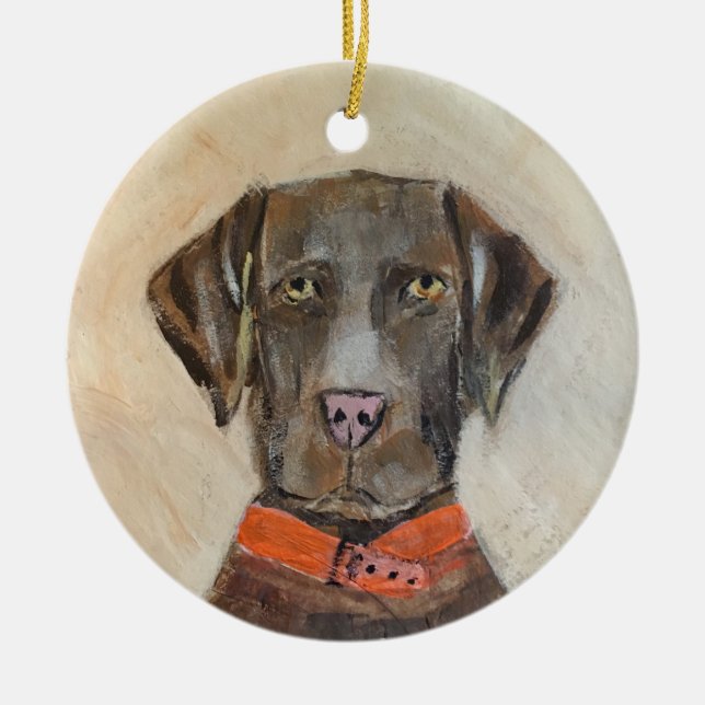 Chocolat Lab Ornement Dog Christmas Labrador (Devant)