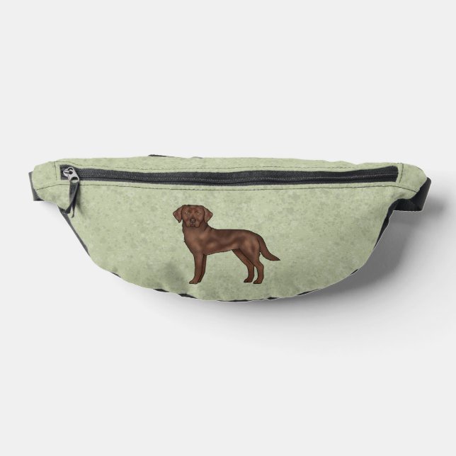 Chocolat Labrador Retriever Brown Lab Dog Green (Poser)