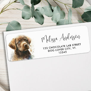 Chocolat Labrador Retriever Dog Adresse de retour
