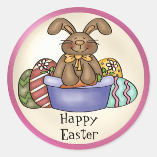 Chocolat Lapin de Pâques autocollant