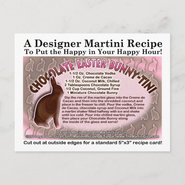 Chocolat Lapin de Pâques - Carte de Recette Tini M (Devant)