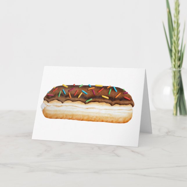 Chocolat Long John Donut avec carte d'arrosage (Devant)