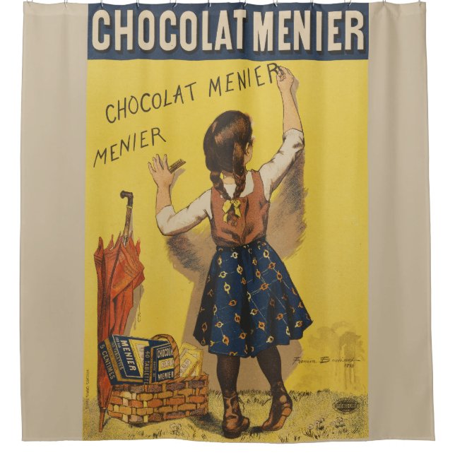 Chocolat Menier Little Girl Wall Writing  (Front)