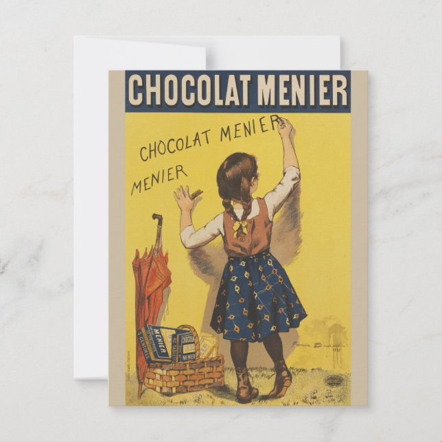 Chocolat Menier Little Girl Wall Writing  (Front)