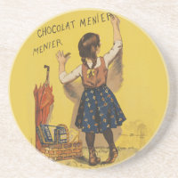 Chocolat Menier Little Girl Wall Writing 