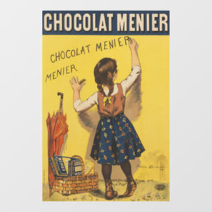 Chocolat Menier Little Girl Wall Writing Window Cling