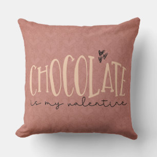 Chocolat Mon Valentin/Café Valentines Coussin