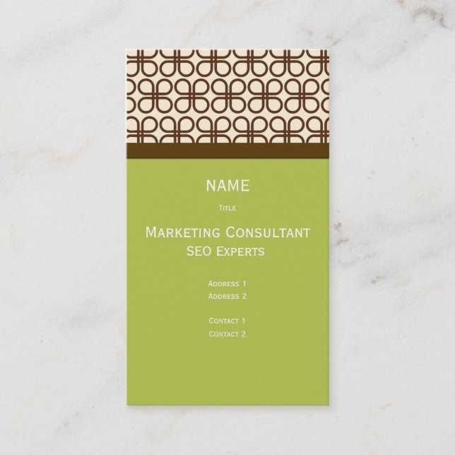 Chocolat noir Carte de visite rétro (Devant)