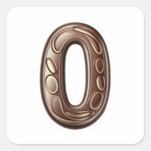 Chocolat numéro 0 autocollants