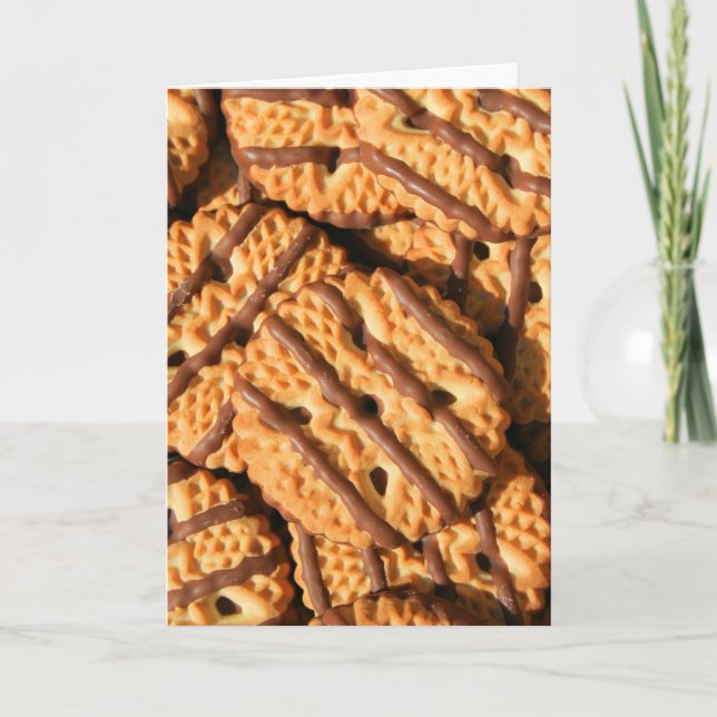 Chocolat Pain court rayé Cookies Carte de voeux (Devant)