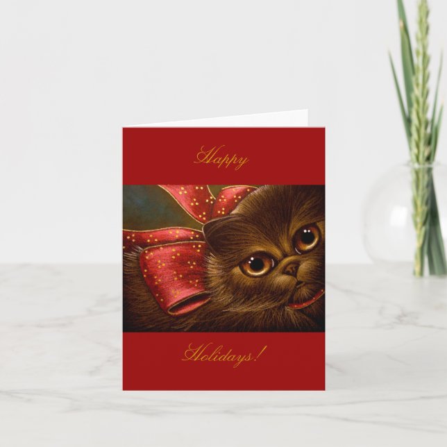 CHOCOLAT PERSIAN CAT - CARTE VACANCES (Devant)
