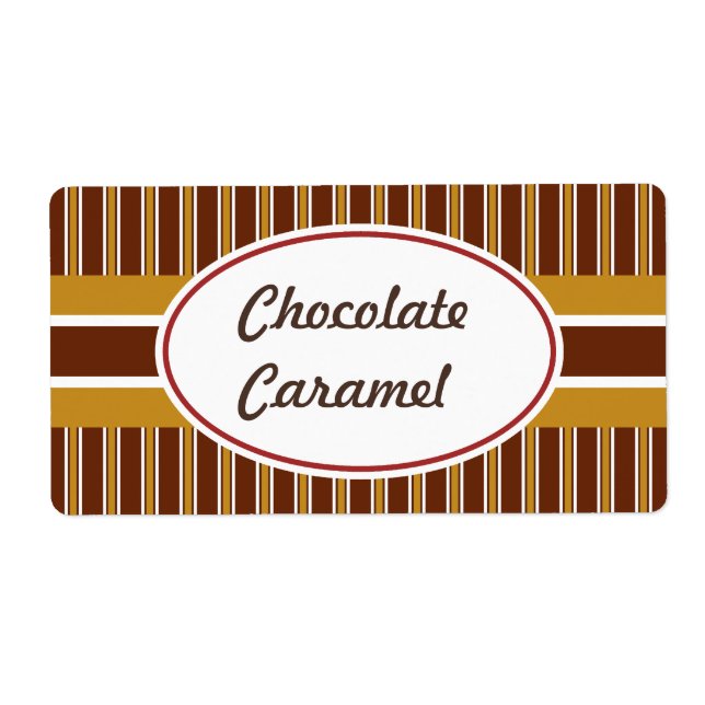 Chocolat personnalisé Carmel Étiquettes (Devant)