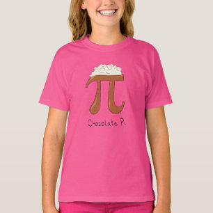 Chocolat Pi Cute Math Pi Day T-Shirt de la fille d