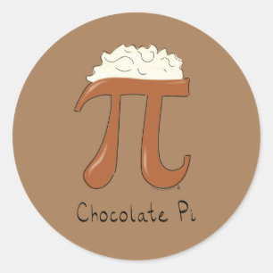 Chocolat Pi Cute Math Stickers Jour Pi