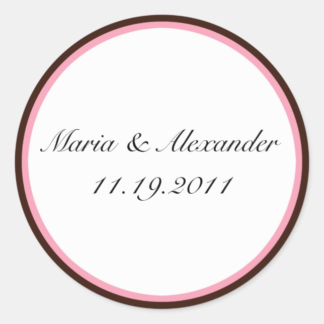 Chocolat rose Brown Phoques / Stickers (Devant)