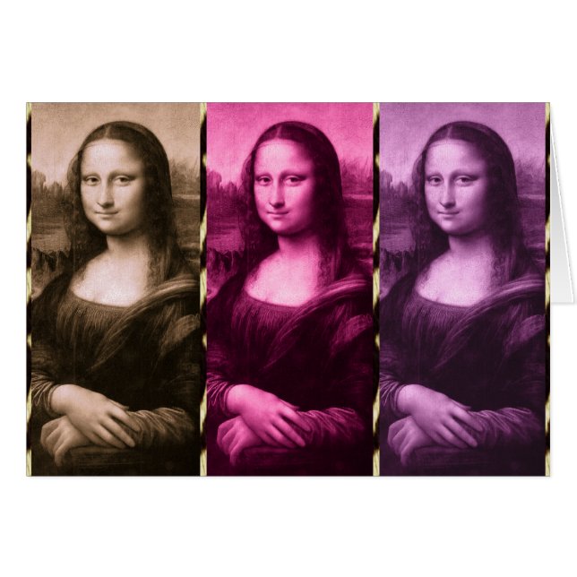 Chocolat rose violet Poster de animal Mona Lisa (Devant horizontal)