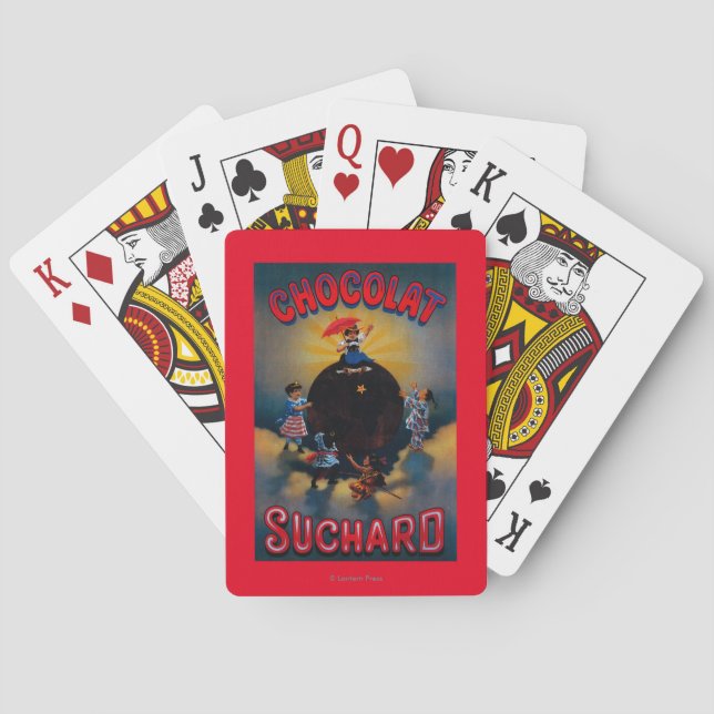 Chocolat Suchard Vintage PosterEurope Playing Cards (Back)