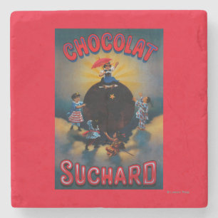 Chocolat Suchard Vintage PosterEurope Stone Coaster
