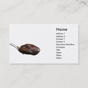 Chocolat sur le Carte de visite à cuillère