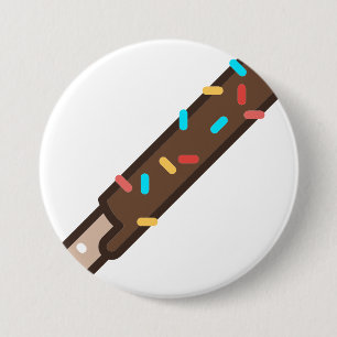 chocolate 3 inch round button
